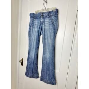 Vintage Y2K Low Rise Red Engine Fireline Bootcut Denim Jeans Women's Size 29